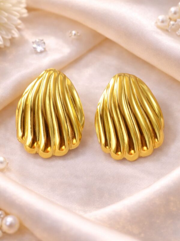 shell textured earrings for girls