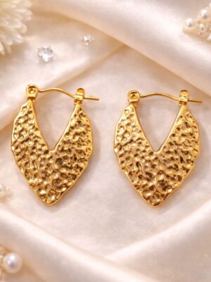 texture split love earrings for girls